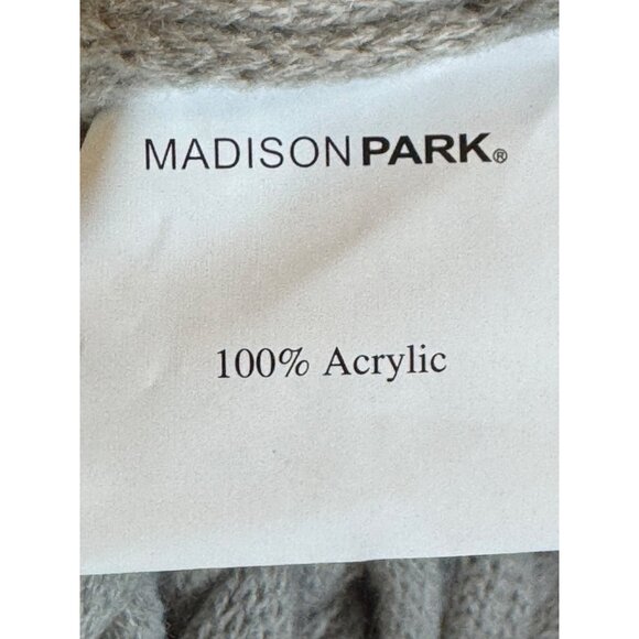 Madison Park Chunky Knit Throw Blanket 50"x60" Grey 100% Acrylic Soft Cozy Home - Picture 5 of 8